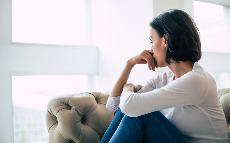 A woman struggles with healing fatigue.